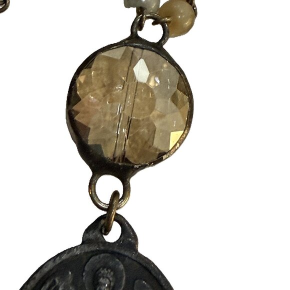 Vintage AB Pendant and Religious Medal Necklace - Picture 4 of 9